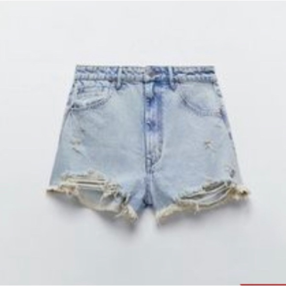 Zara Denim Light Wash Jean Shorts